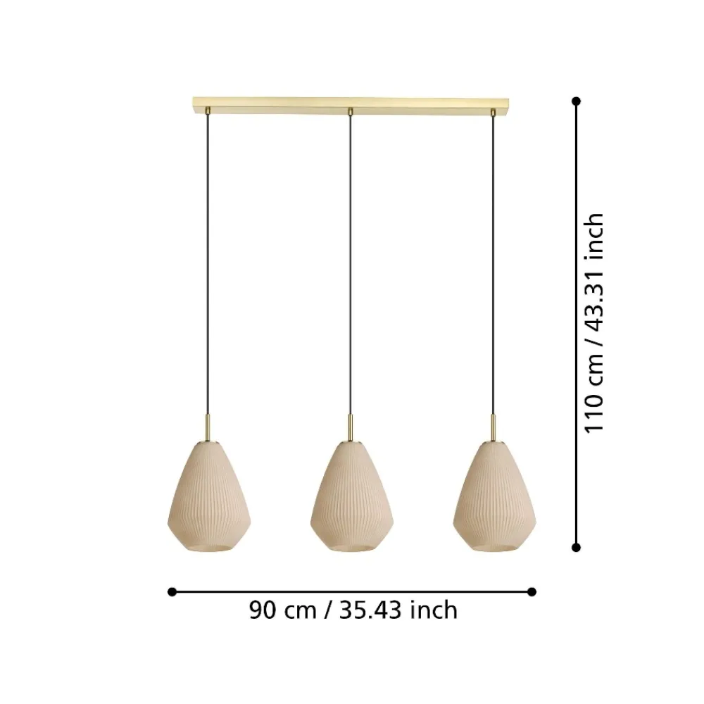 Lampadari Cucina-Eglo Caprarola lampadario da cucina in vetro satinato