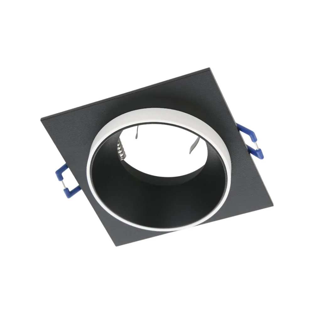 Faretti Da Incasso-Eglo Carosso faretto da incasso a soffitto quadrato nero bianco