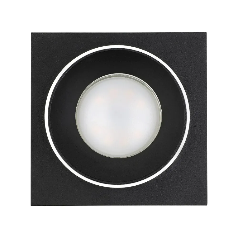 Faretti Da Incasso-Eglo Carosso faretto da incasso a soffitto quadrato nero bianco