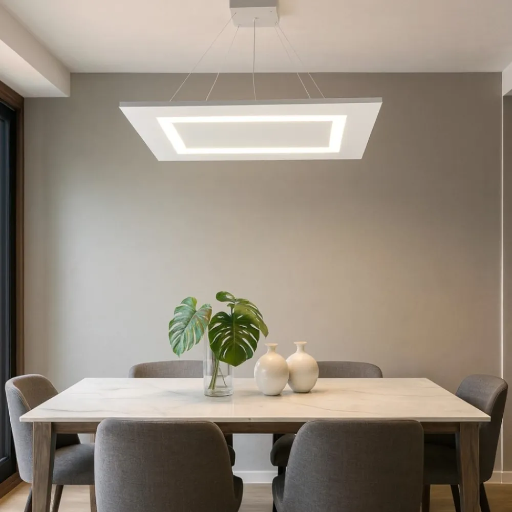 Lampadari Moderni-Top Light Carpet lampadario bianco led moderno 91w da salotto