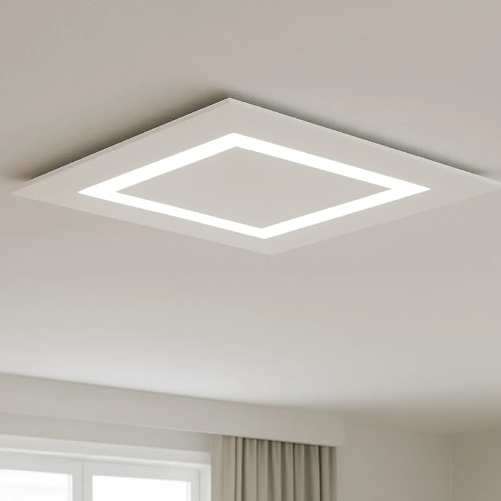 Plafoniere Moderne-Top Light Carpet plafoniera led 120w 70cm grigio design moderno