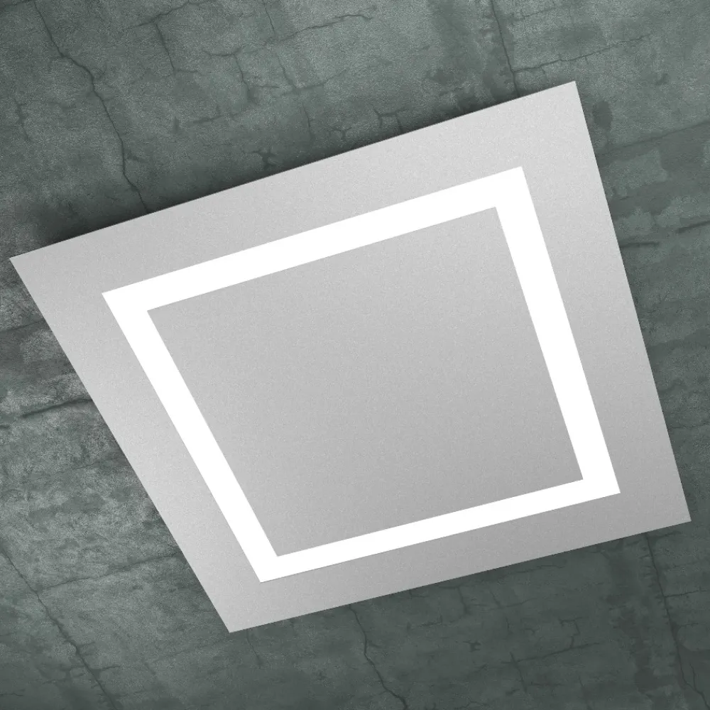Plafoniere Moderne-Top Light Carpet plafoniera led 120w 70cm grigio design moderno