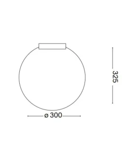 Plafoniere Moderne-Ideal Lux Carta pl1 d30 plafoniera moderna sfera effetto carta 30cm
