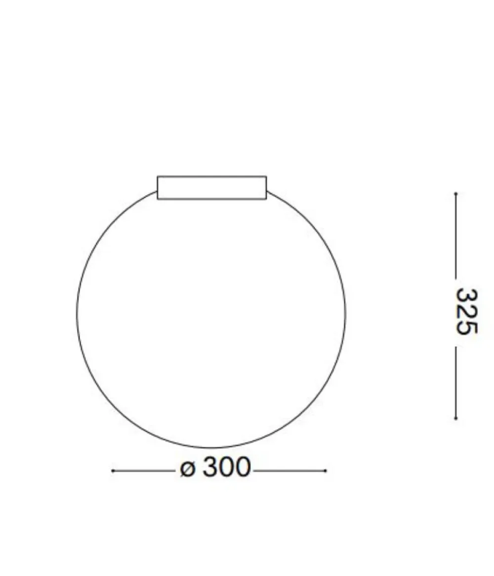 Plafoniere Moderne-Ideal Lux Carta pl1 d30 plafoniera moderna sfera effetto carta 30cm
