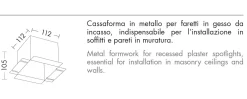 Accessori-Selezionato da Mazzolaluce Cassaforma in metallo per faretti in gesso mt6
