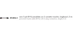 Accessori-Selezionato da Mazzolaluce Cavo 3 poli (r-v-l) precablato 1.5mt con 2 connettori maschio per cod 8856