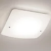 Plafoniere Moderne-Ideal Lux Celine pl3 plafoniera moderna quadrata vetro satinato semplicem per cucina