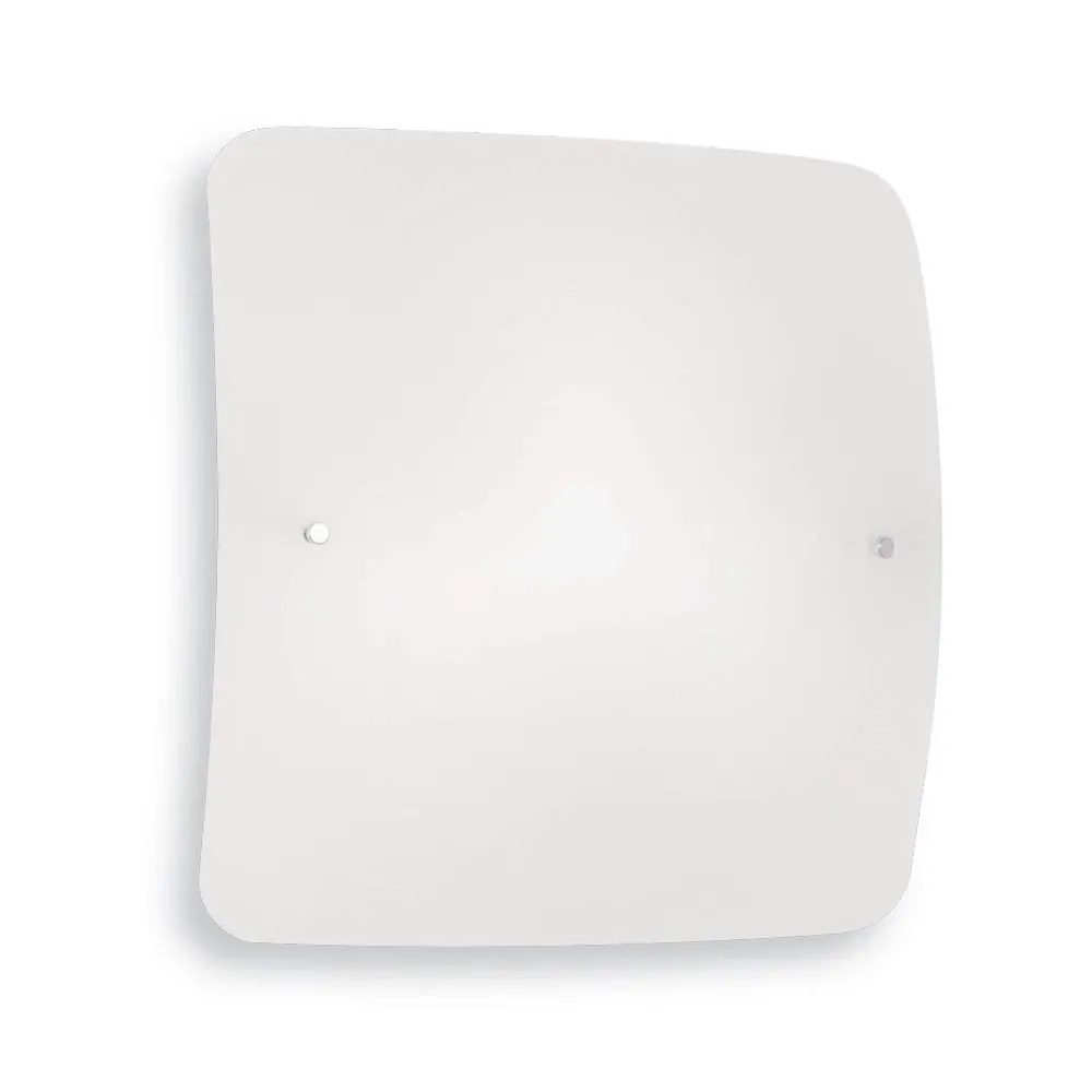 Plafoniere Moderne-Ideal Lux Celine pl3 plafoniera moderna quadrata vetro satinato semplicem per cucina