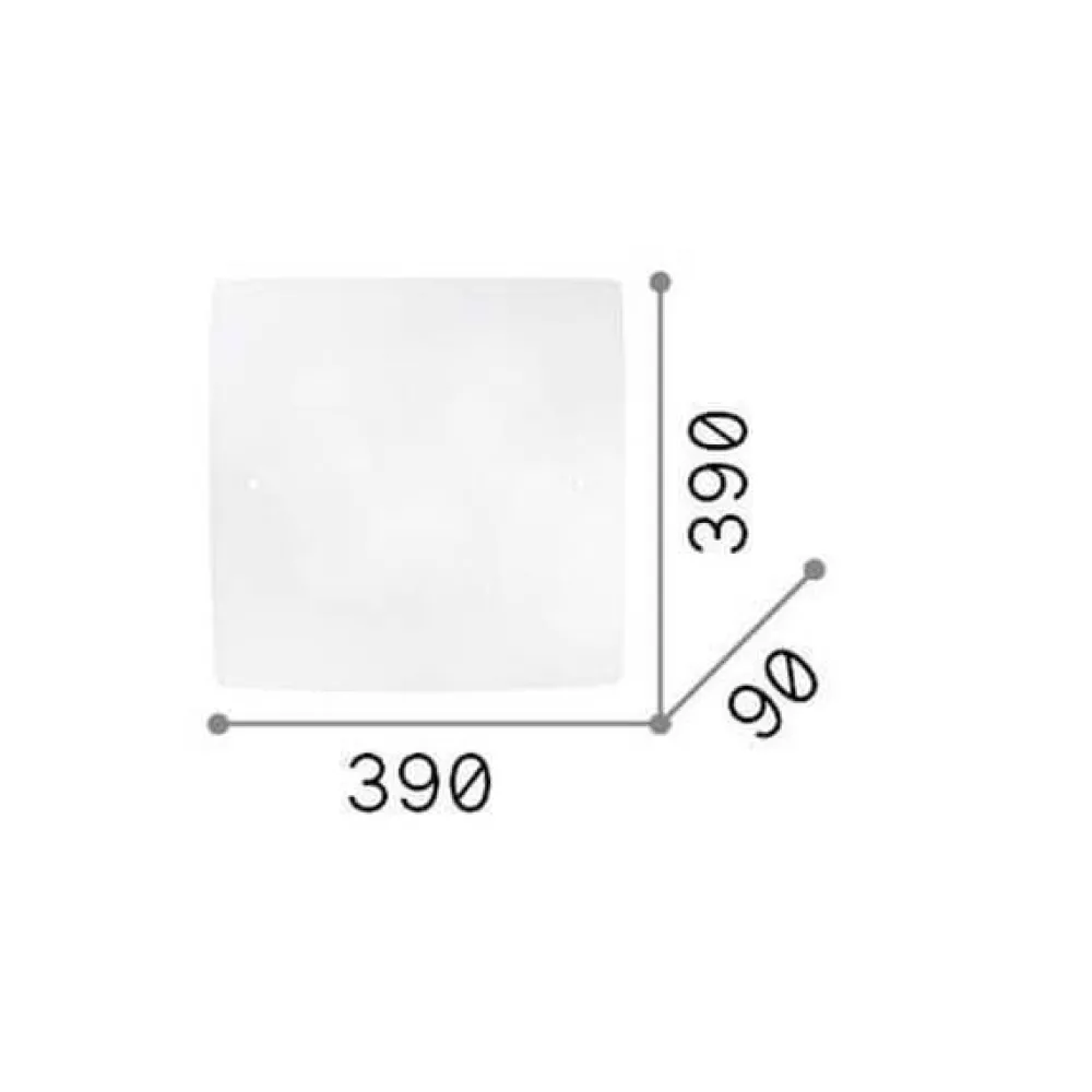 Plafoniere Moderne-Ideal Lux Celine pl3 plafoniera moderna quadrata vetro satinato semplicem per cucina