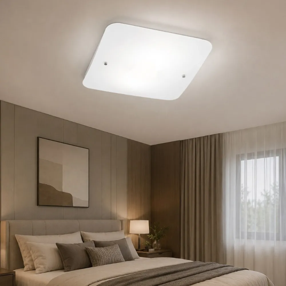 Plafoniere Moderne-Ideal Lux Celine pl4 plafoniera per camera da letto quadrata luminosa quadrata 49cm