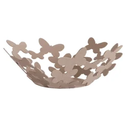 Soprammobili Moderni-Selezionato da Mazzolaluce Centrotavola farfalle beige porta frutta di metallo