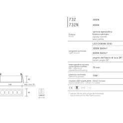 Faretti Da Incasso-IsyLuce Cestello faretti 10w 3000k da incasso exacta per controsoffitto