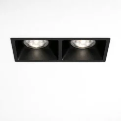 Faretti Da Incasso-Selezionato da Mazzolaluce Cestello faretto nero 2 luci da incasso a soffitto