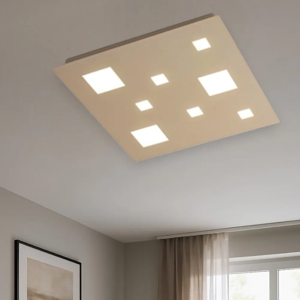 Plafoniere Moderne-IsyLuce Checker board sabbia plafoniera quadrata led 36w 3000k