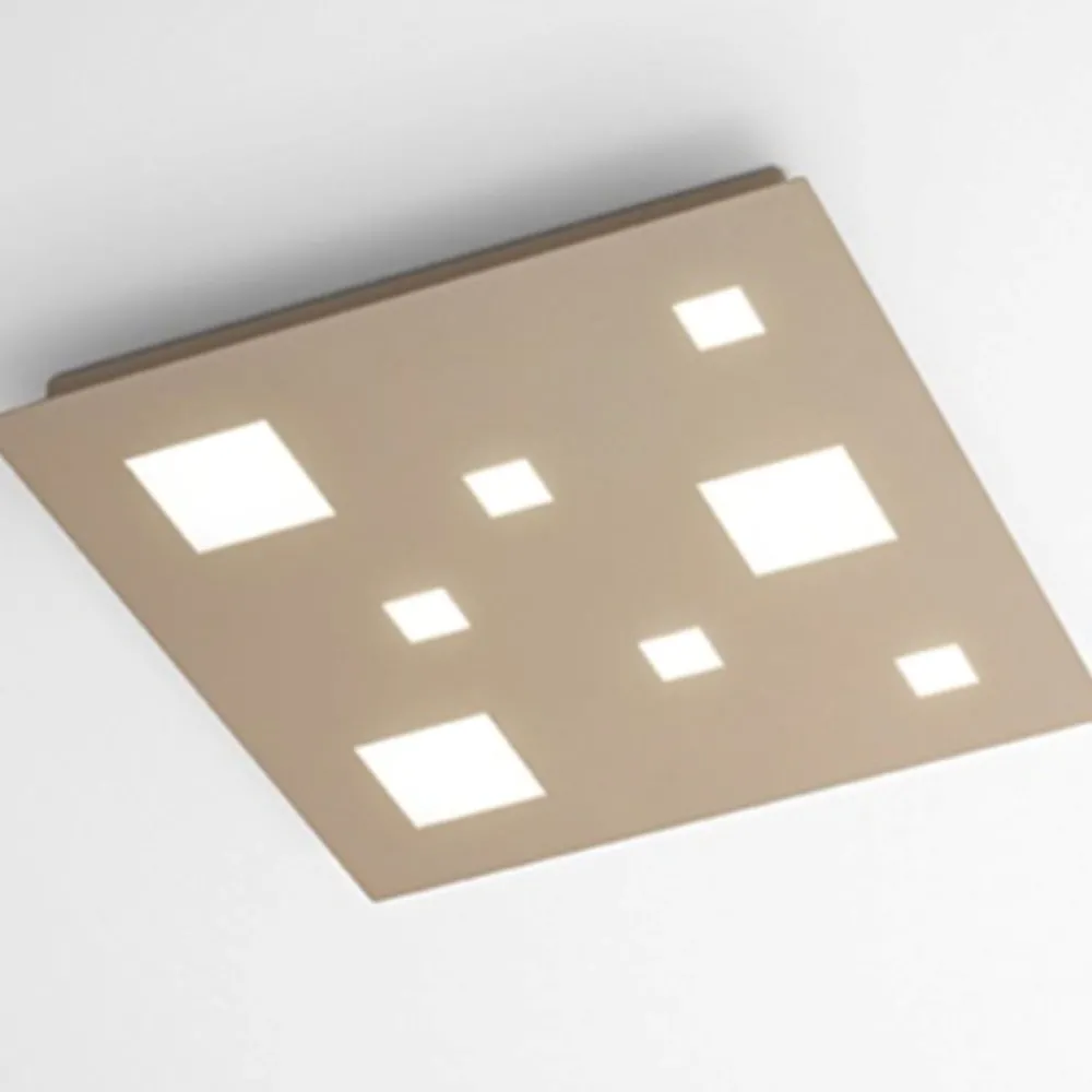 Plafoniere Moderne-IsyLuce Checker board sabbia plafoniera quadrata led 36w 3000k