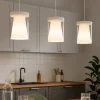 Lampadari Cucina-Eglo Chiusello z lampadario per tavolo cucina led rgb da 2700k a 6500k 3 luci