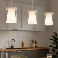 Lampadari Cucina-Eglo Chiusello z lampadario per tavolo cucina led rgb da 2700k a 6500k 3 luci