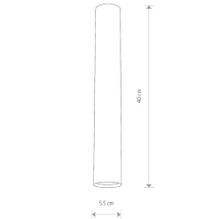 Faretti Da Soffitto-Selezionato da Mazzolaluce Cilindro da soffitto faretto bianco metallo 40cm