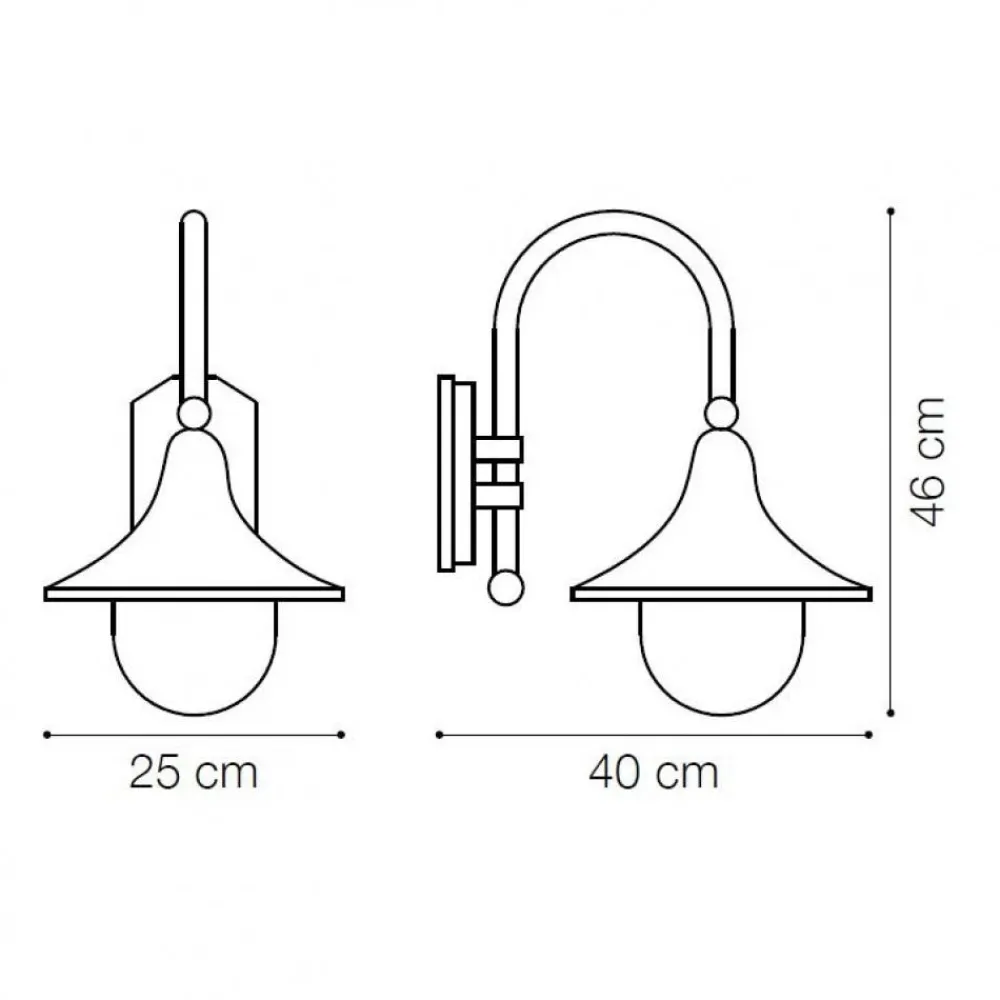Applique Da Esterno-Ideal Lux Cima ap1 applique da esterno lanterna antracite