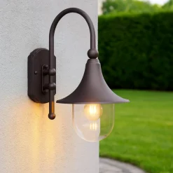 Applique Da Esterno-Ideal Lux Cima ap1 applique lanterna da esterno marrone