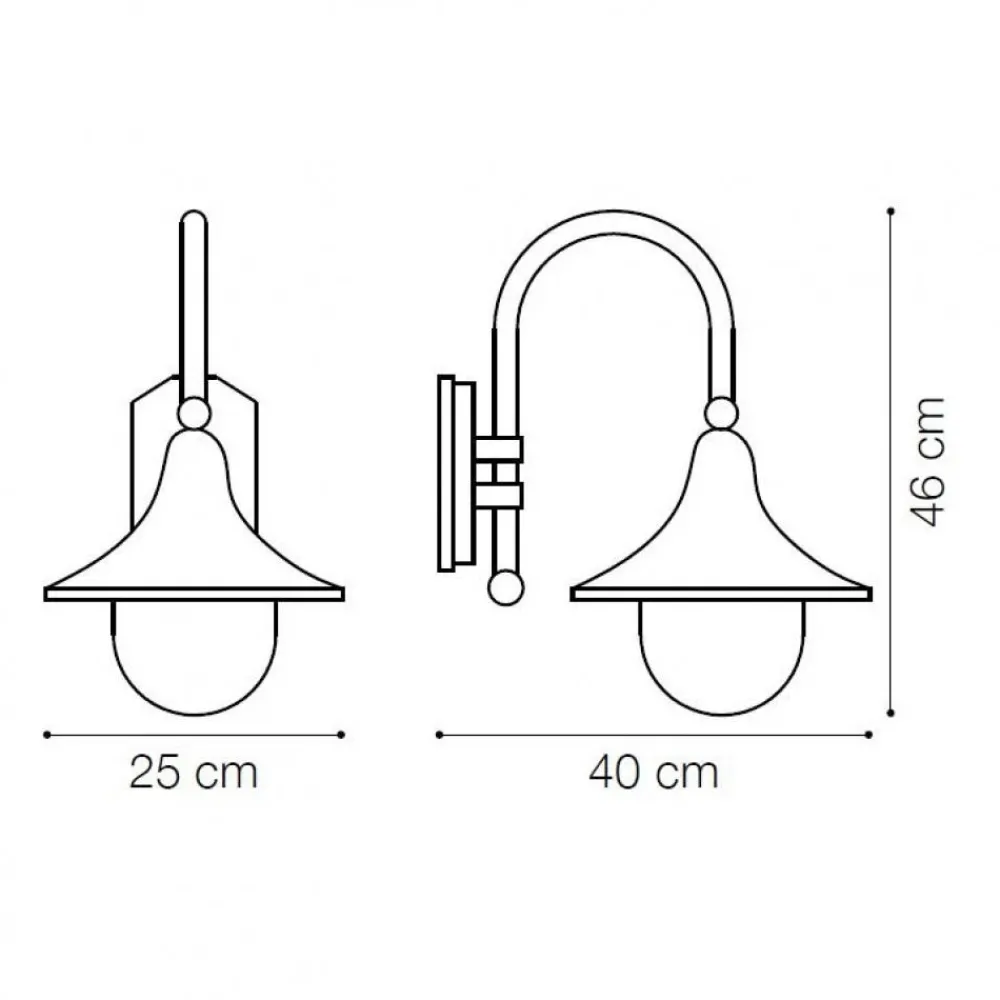 Applique Da Esterno-Ideal Lux Cima ap1 applique lanterna da esterno marrone