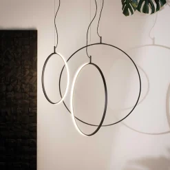 Lampadari Moderni-Ideal Lux Circus lampadario design nero led 33w 3000k