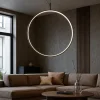 Lampadari Moderni-Ideal Lux Circus nero lampadario particolare design cerchio led 29w 3000k