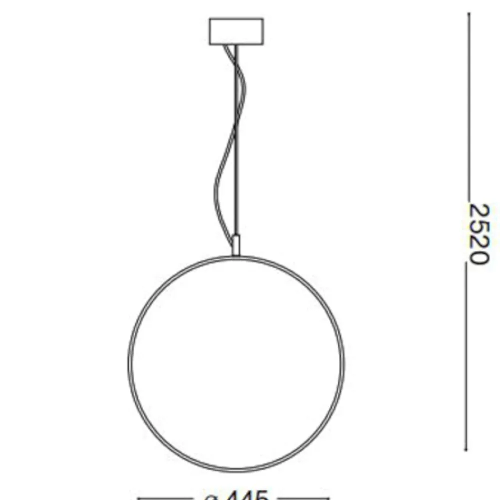 Lampadari Moderni-Ideal Lux Circus nero lampadario particolare design cerchio led 29w 3000k