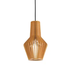 Lampade A Sospensione-Ideal Lux Citrus-3 sp1 lampada a sospensione legno per soggiorno
