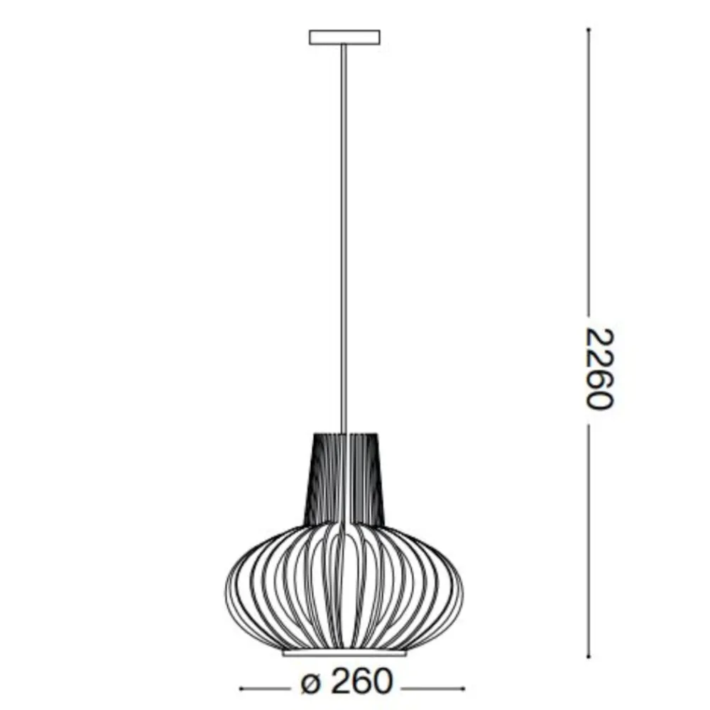 Lampade A Sospensione-Ideal Lux Citrus-2 sp1 lampada a sospensione legno