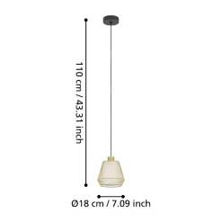 Lampade A Sospensione-Eglo Ciudadela lampada a sospensione per cucina in acciaio lavorato