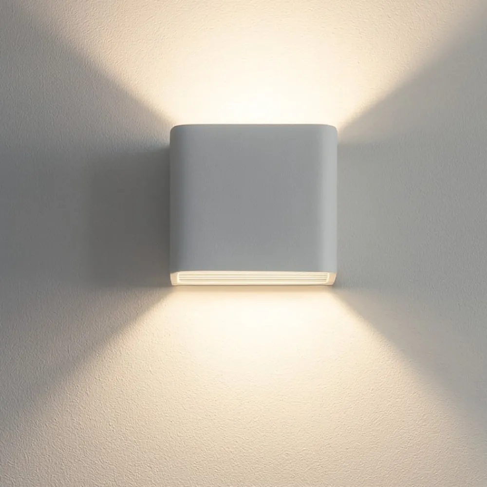 Applique Da Parete-Ideal Lux Click ap d10 applique led 5,5w 3000k cubo bianco