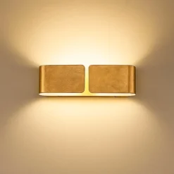 Applique Da Parete-Ideal Lux Clip ap2 applique per interno foglia oro design moderno