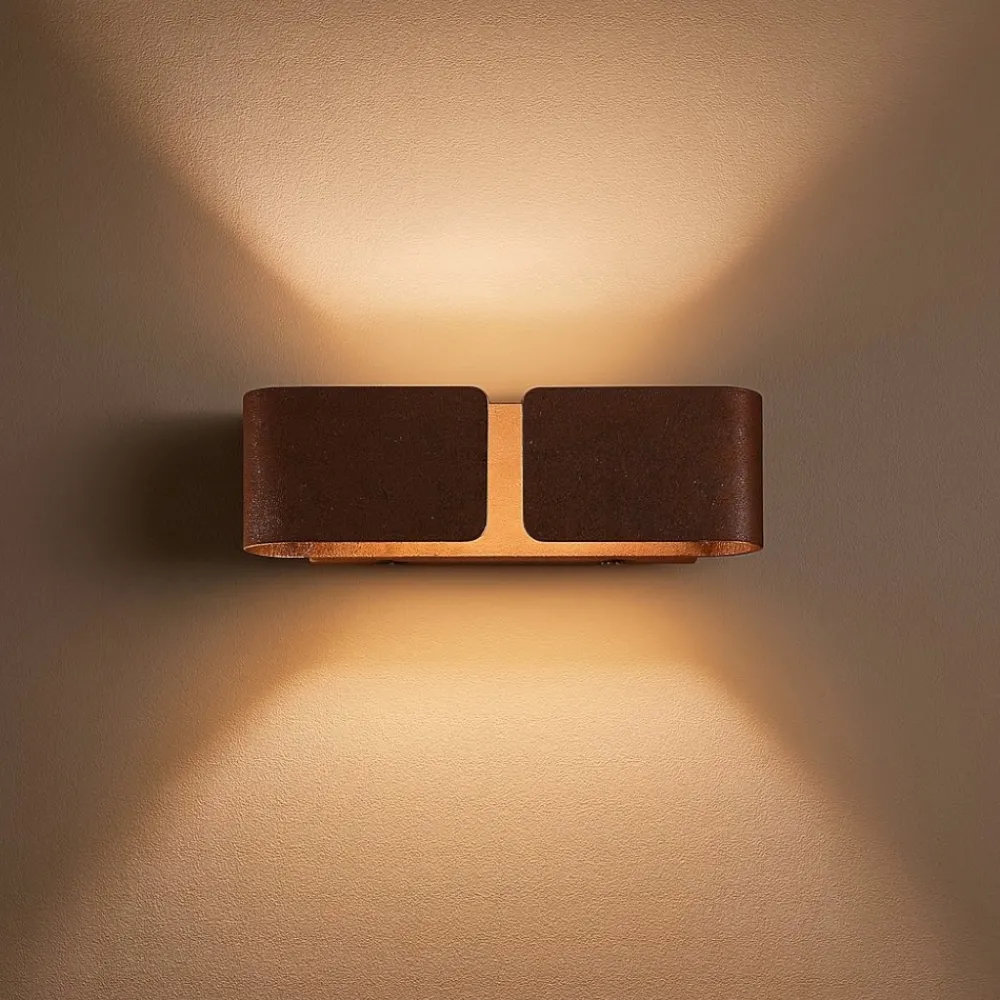 Applique Da Parete-Ideal Lux Clip ap2 mini applique moderna corten per interni