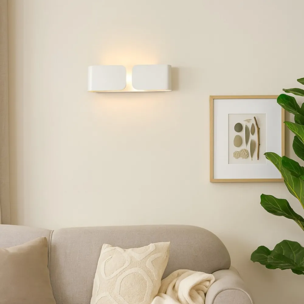 Applique Da Parete-Ideal Lux Clip ap2 mini lampada da parete bianco applique da interno