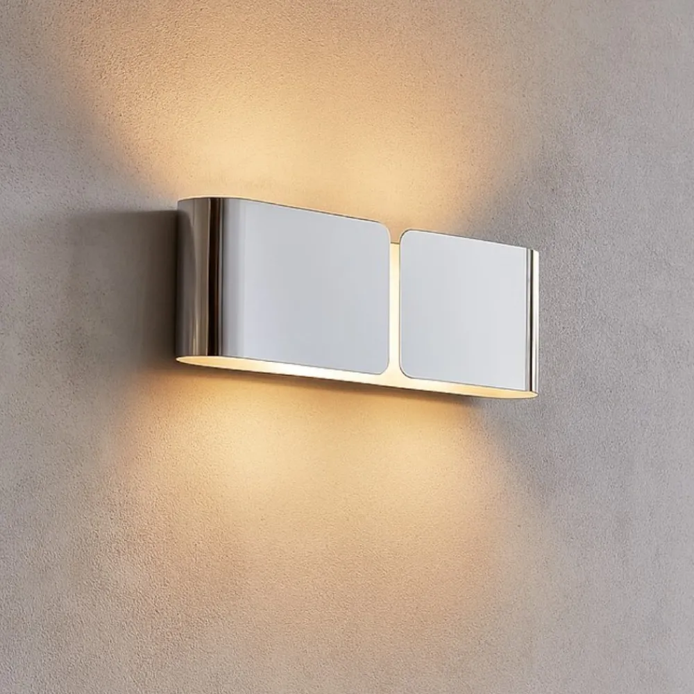 Applique Da Parete-Ideal Lux Clip ap2 small applique design moderna cromo