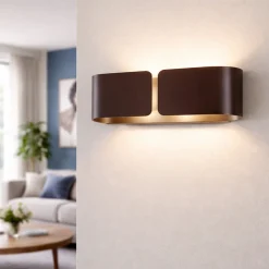 Applique Da Parete-Ideal Lux Clip ap2 small applique design moderno marrone