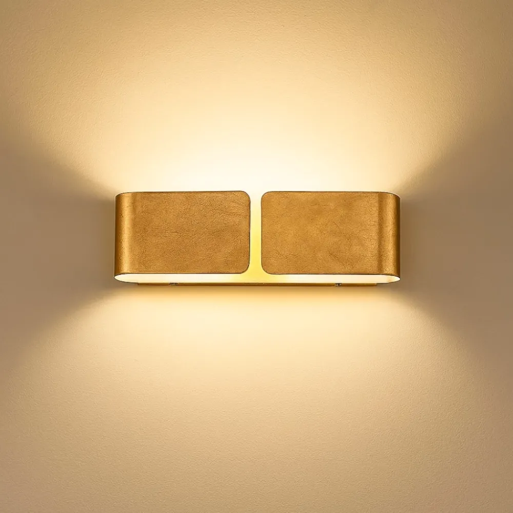 Applique Da Parete-Ideal Lux Clip ap2 small lampada da parete oro applique moderna
