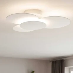 Plafoniere Moderne-Ideal Lux Cloud pl d52 plafoniera led led 33w 3000k nuvola bianco opaco