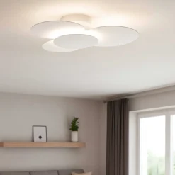 Plafoniere Moderne-Ideal Lux Cloud pl d52 plafoniera led led 33w 3000k nuvola bianco opaco