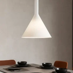 Lampadari Cucina-Ideal Lux Cocktail sp1 big lampadari da cucina 35cm vetro cono bianco