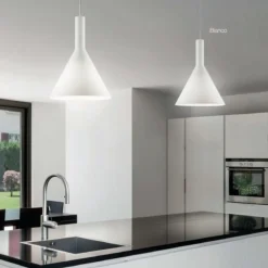 Lampadari Cucina-Ideal Lux Cocktail sp1 big lampadari da cucina 35cm vetro cono bianco