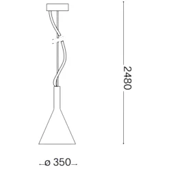 Lampadari Cucina-Ideal Lux Cocktail sp1 big lampadari da cucina 35cm vetro cono bianco