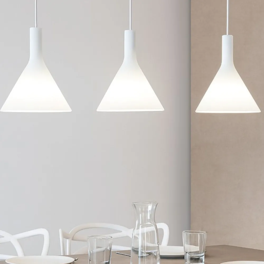 Lampadari Cucina-Ideal Lux Cocktail sp3 lampadario cucina tre luci vetri bianchi