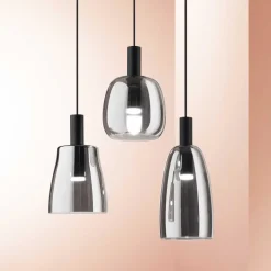 Lampade A Sospensione-Ideal Lux Coco-1 sp lampada a sospensione per bancone vetro fume' led 3000k