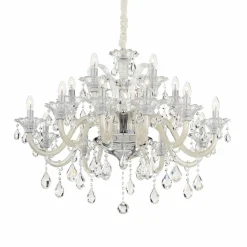 Lampadari Moderni-Ideal Lux Colossal sp15 lampadario di cristallo 15 luci goccia trasparente