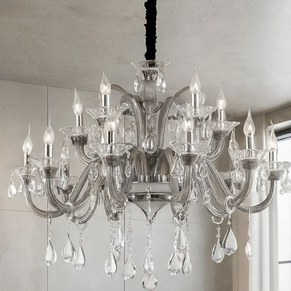Lampadari Moderni-Ideal Lux Colossal sp15 lampadario di cristallo grande 15 luci