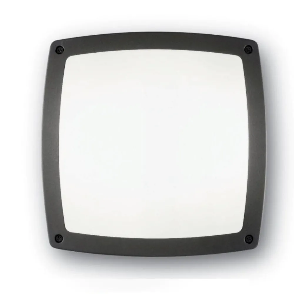 Applique Da Esterno-Ideal Lux Cometa ap3 applique per esterno quadrato antracite ip54 30cm