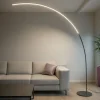 Lampade Da Terra-Ideal Lux Comet pt lampada da terra ad arco led 30w 3000k nera moderna