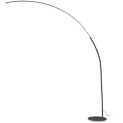 Lampade Da Terra-Ideal Lux Comet pt lampada da terra ad arco led 30w 3000k nera moderna